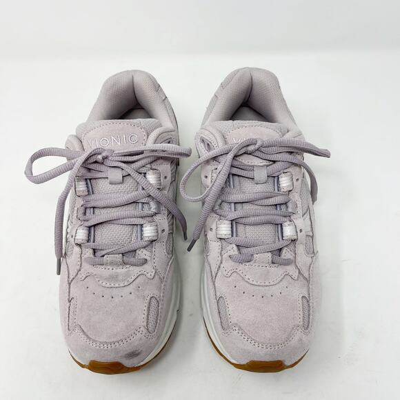 Vionic Size 7.5 Purple Mist Suede 23WALK Adult Sneaker Leather Lace Up Firm Heel - Picture 5 of 12